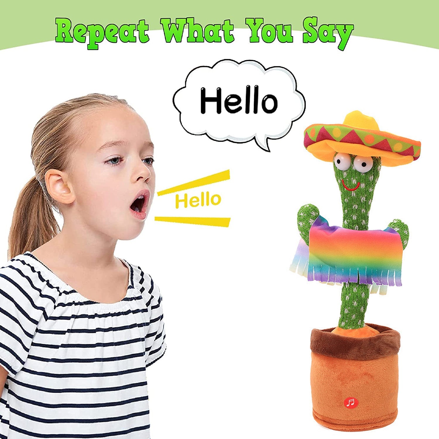 Dancing Cactus Talking Toy, Chargeable Toy