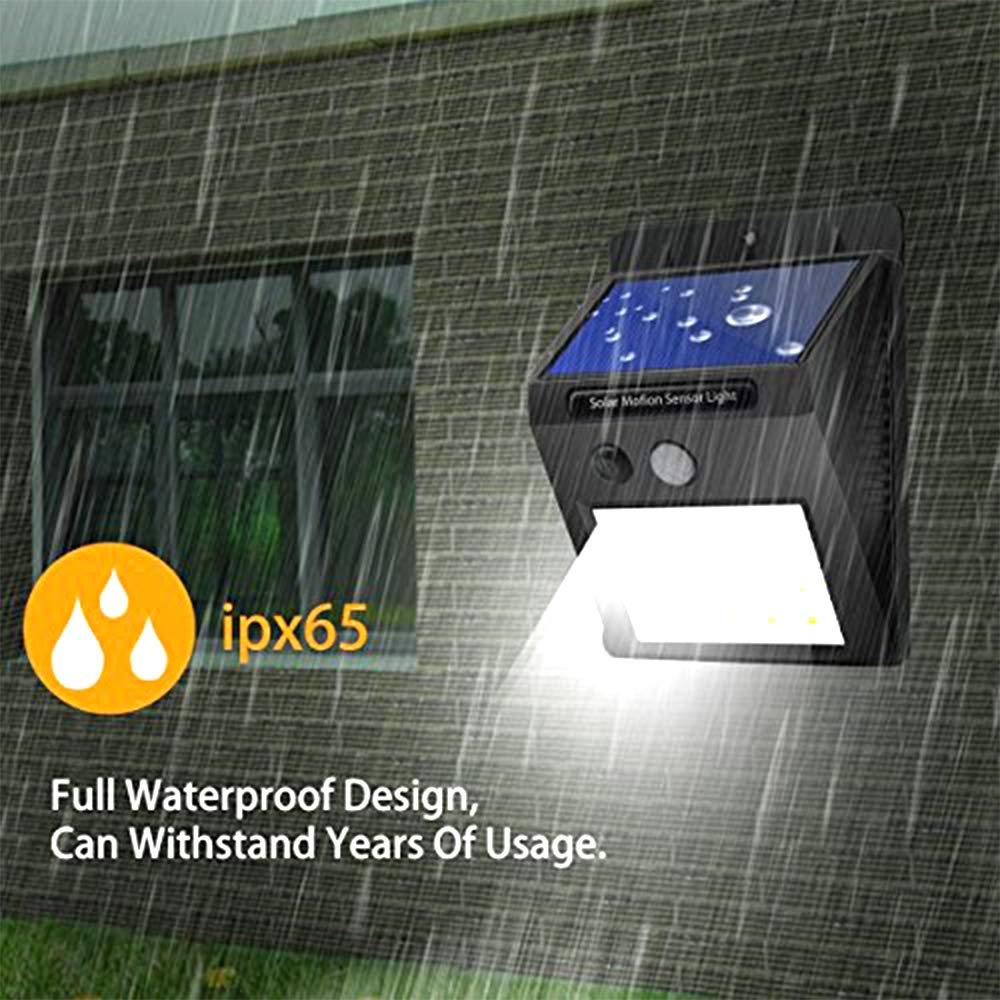 0213 Solar Security LED Night Light for Home Outdoor/Garden Wall (Black) (20-LED Lights)