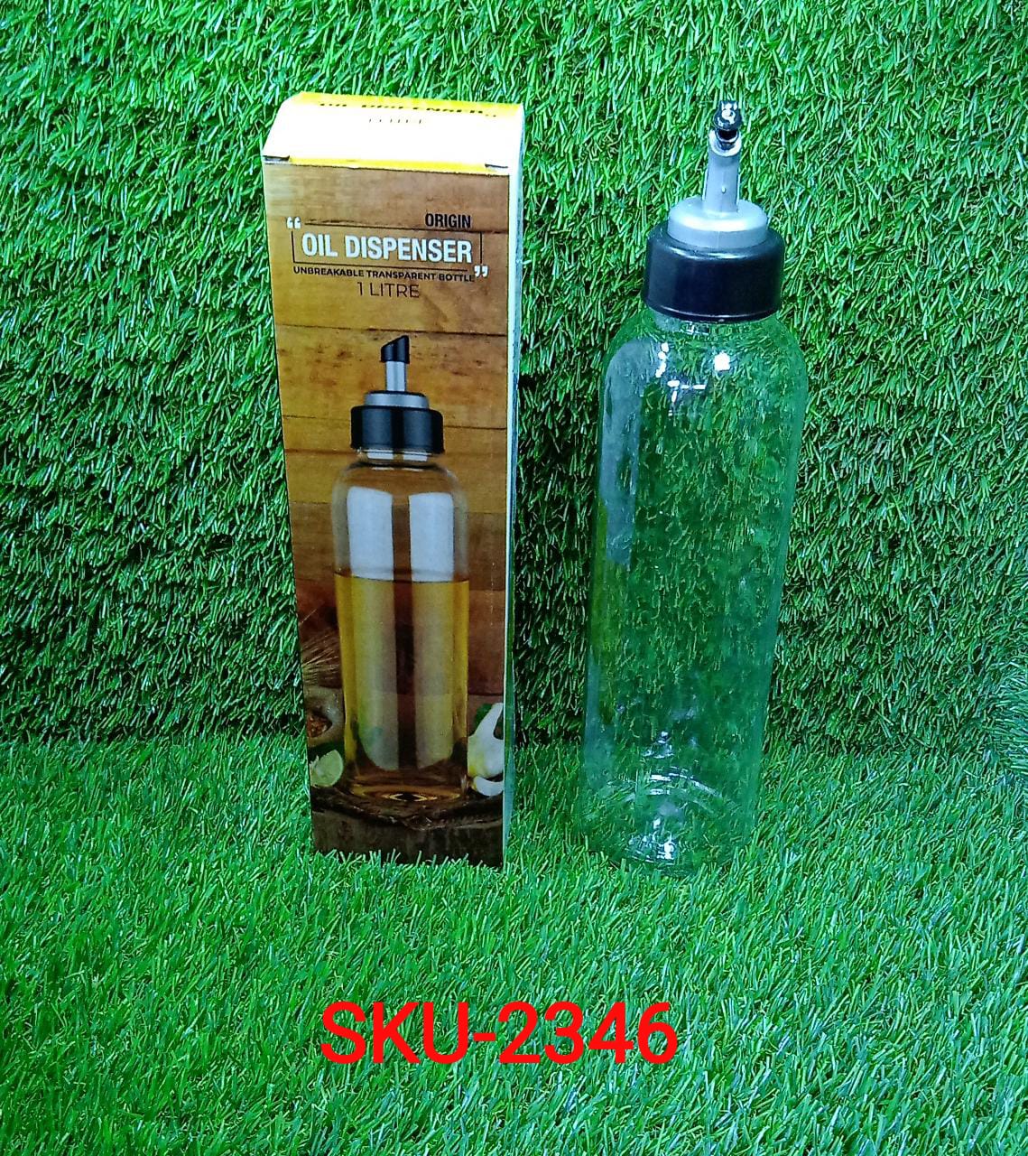 2346 Oil Dispenser Transparent Plastic Oil Bottle |Clear 1 Liter