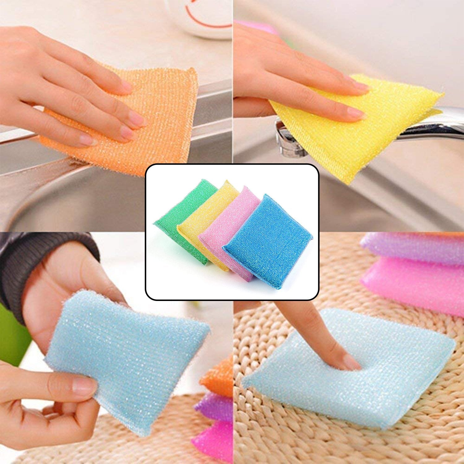 Scratch Proof Kitchen Utensil Scrubber Pad (Pack of 12)