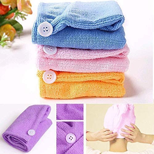 Quick Turban Hair-Drying Absorbent Microfiber Towel/Dry Shower Caps (1 Pc)