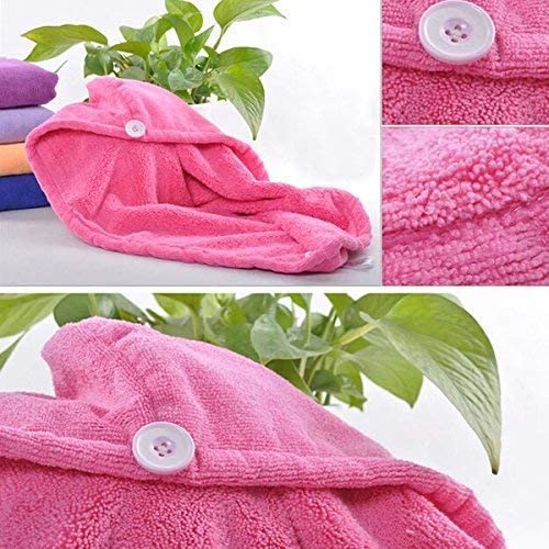 Quick Turban Hair-Drying Absorbent Microfiber Towel/Dry Shower Caps (1 Pc)