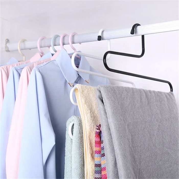 2 Pcs 5 Layer Metal Space Saving Hanger