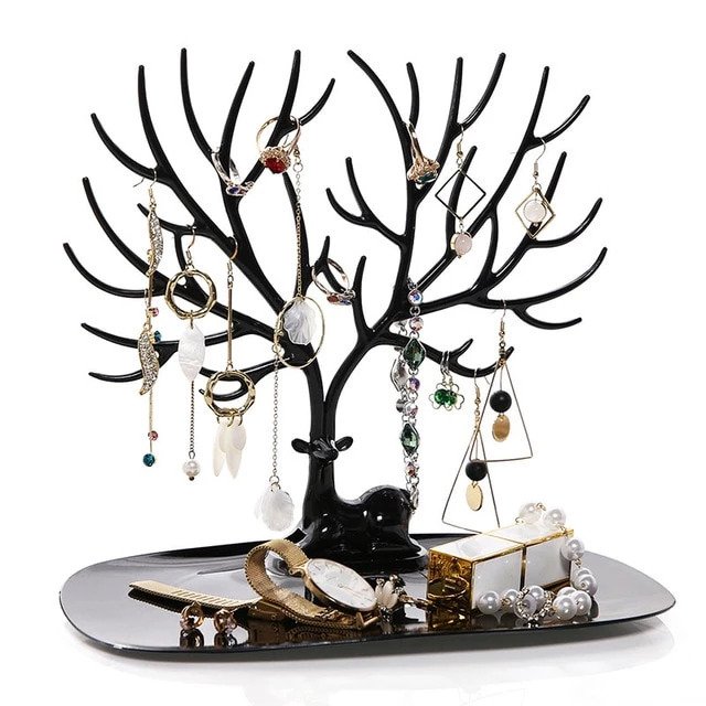 Deer Tree Shaped Jewellery Display Holder Earring Necklace Holder organiser