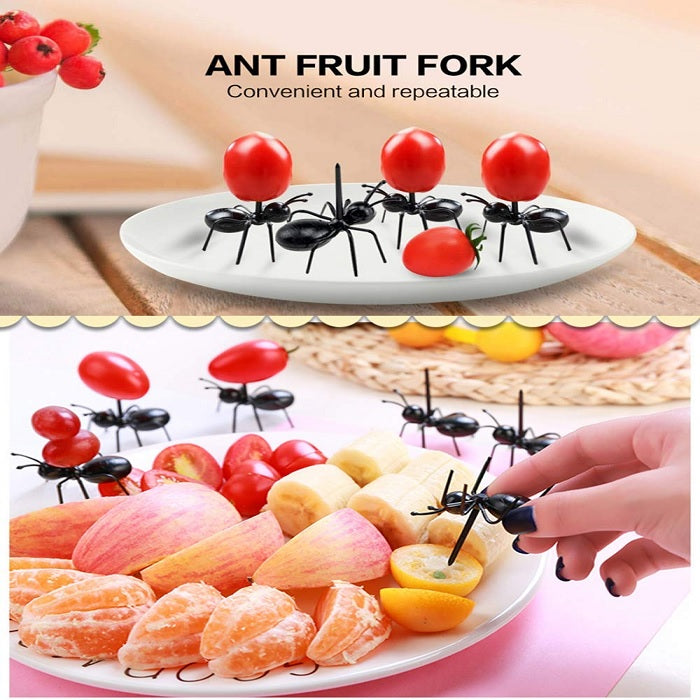 12 Pcs Ant Shape Fruit Fork