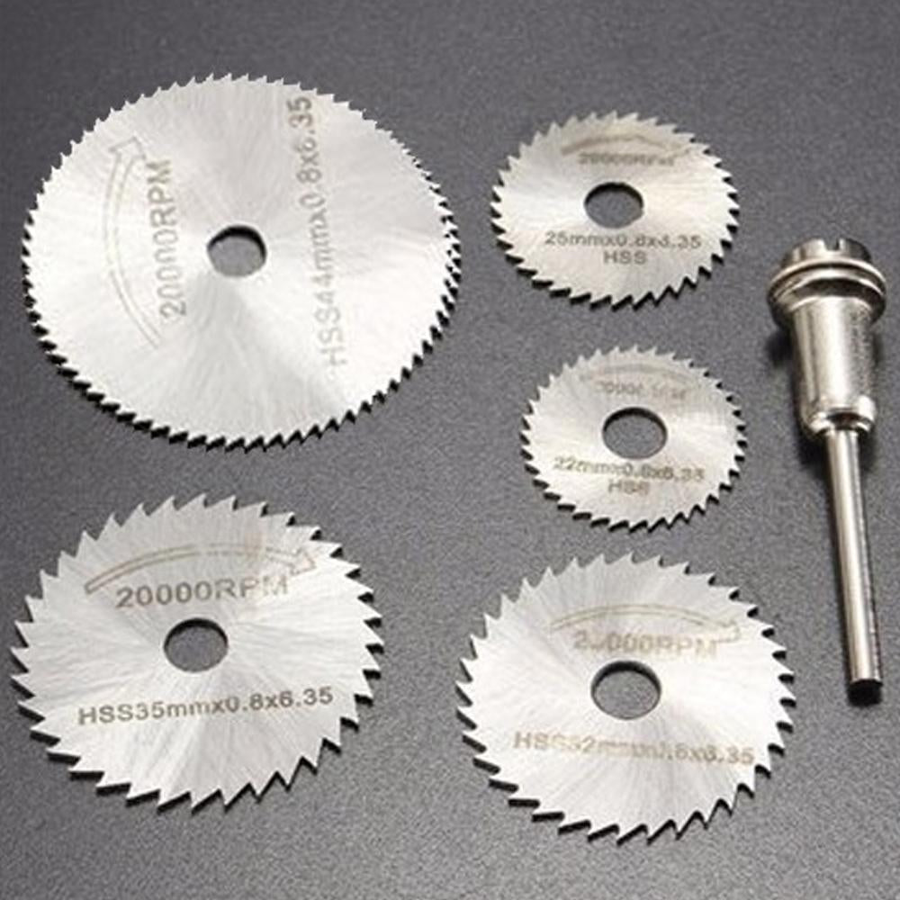 -6pcs Metal HSS Circular Saw Blade Set Cutting Discs for Rotary Tool