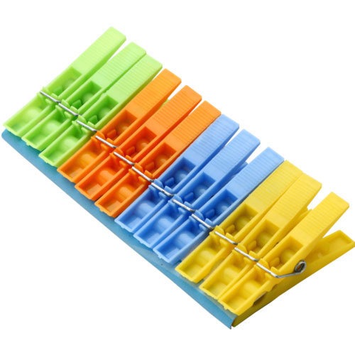 Multipurpose 12 Pcs Cloth Clips (Multicolour)