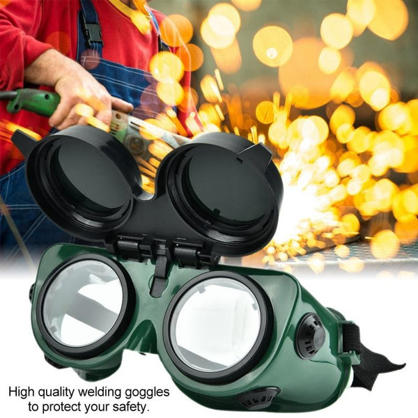 0417 Welding Goggles (Dark Green, Large)