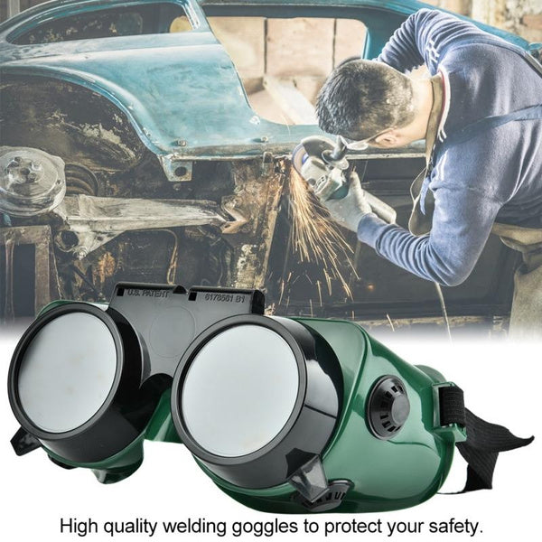 0417 Welding Goggles (Dark Green, Large)