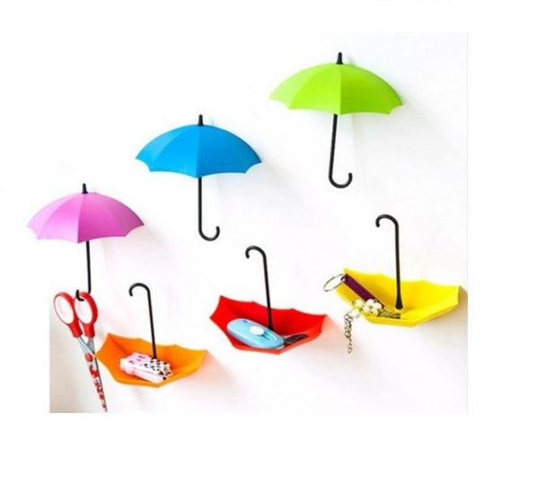 Umbrella Shape Hook Key Holder (Pack Of 3)