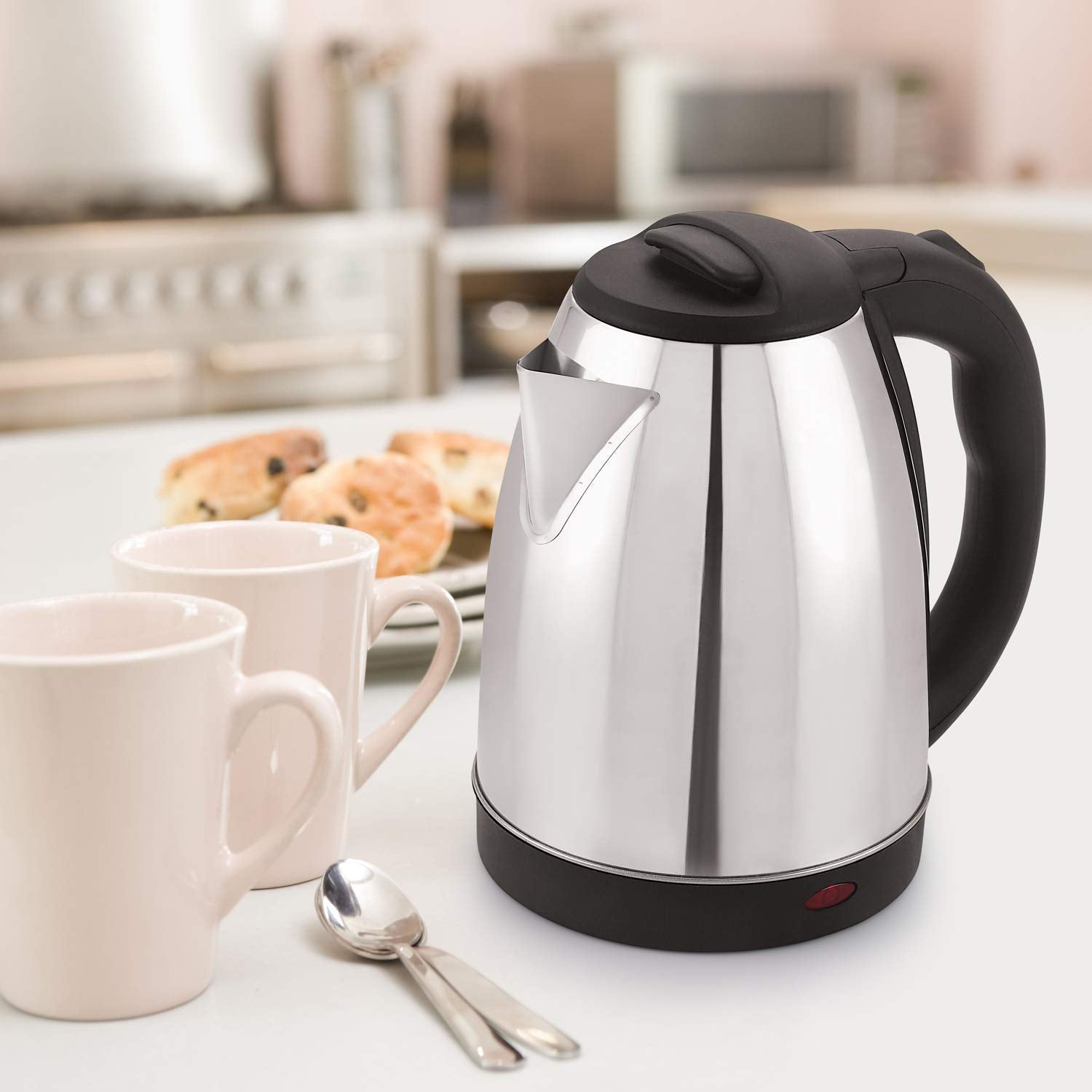 Stainless Steel Electric Kettle with Lid - 2 l