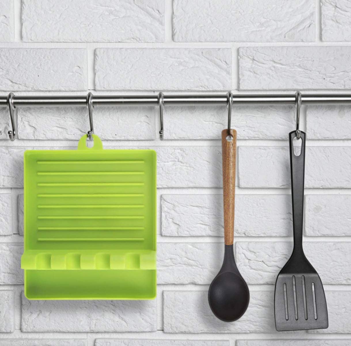 Multi-Functional Spatula Holder/Rest for Kitchen Utensils (Parrot colour)