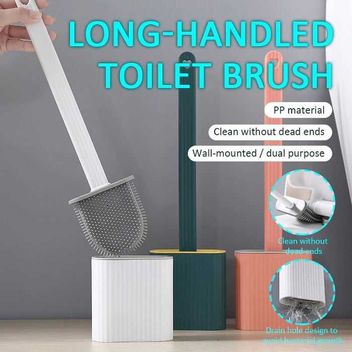 Silicone Flex Toilet Brush With Holder