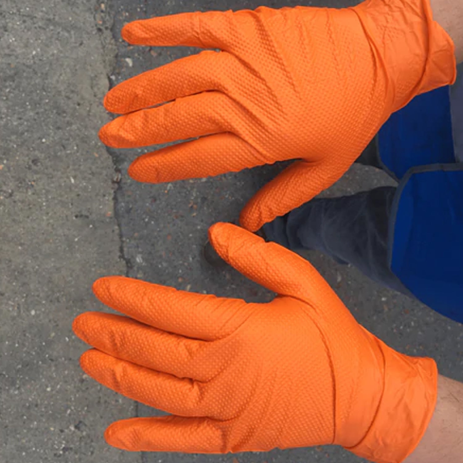 2 Pair Large Orange Gloves For Types Of Purposes Like Washing Utensils, Gardening And Cleaning Toilet Etc.