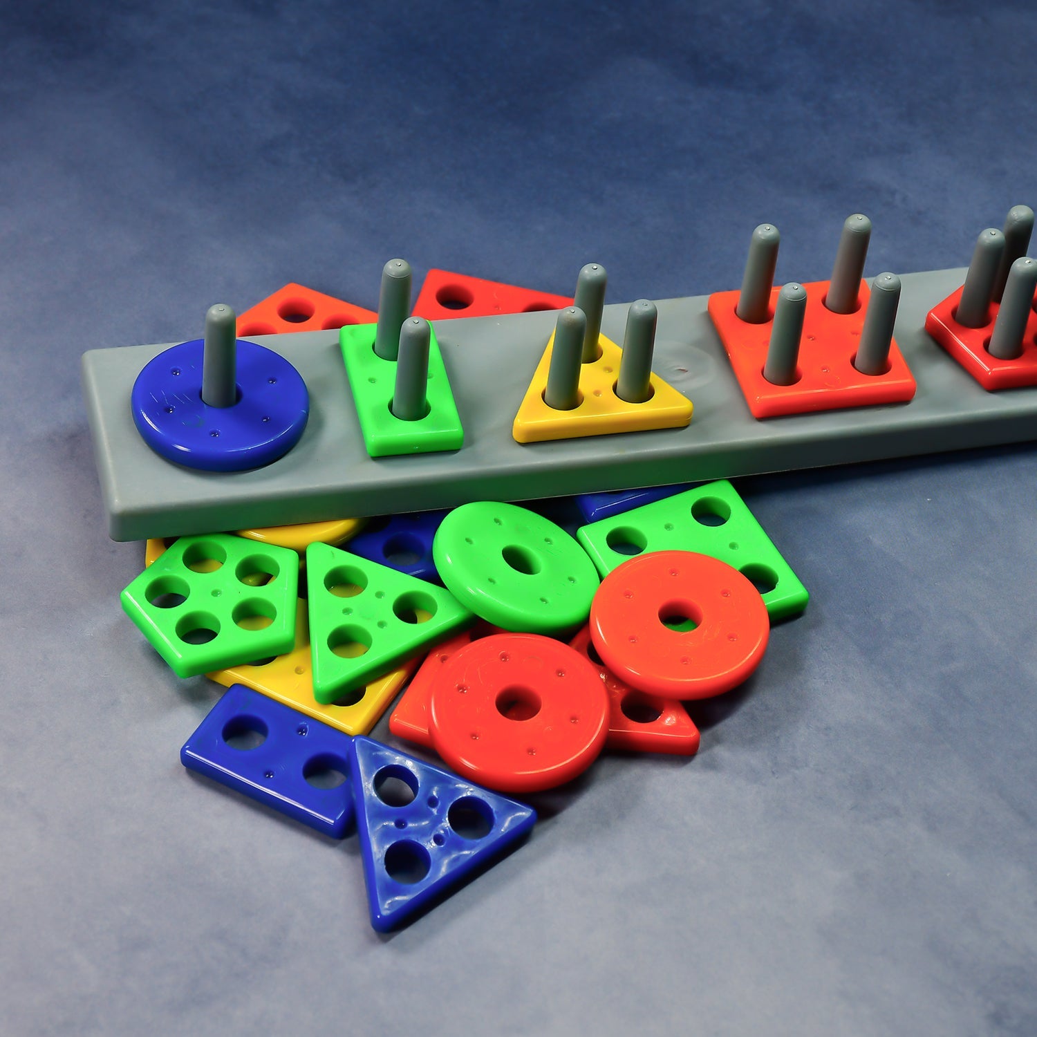 4434 Geometric Brick with box- 5 Angle Matching Column Blocks for Kids - Preschool Educational Learning Toys.