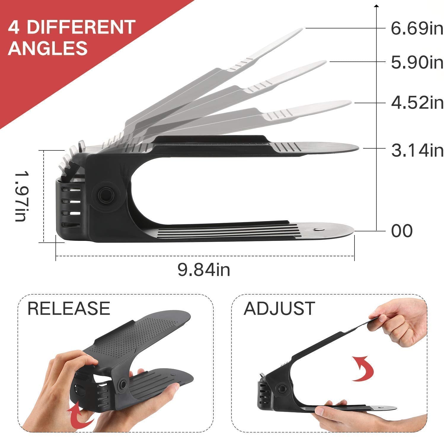 Adjustable Folding Shoe Slots Organizer