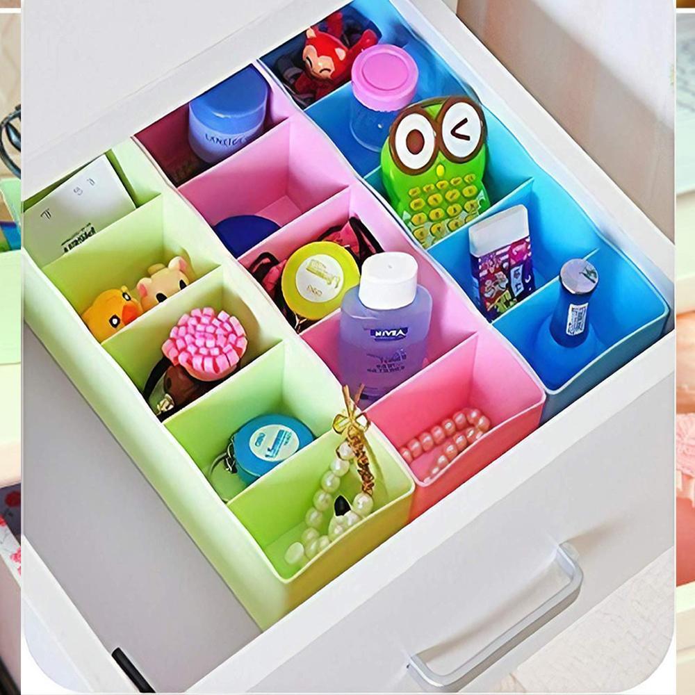 5-Compartments Socks/Handkerchief/Underwear Storage Box Socks Drawer Closet Organizer Storage Boxes (pack of 2)