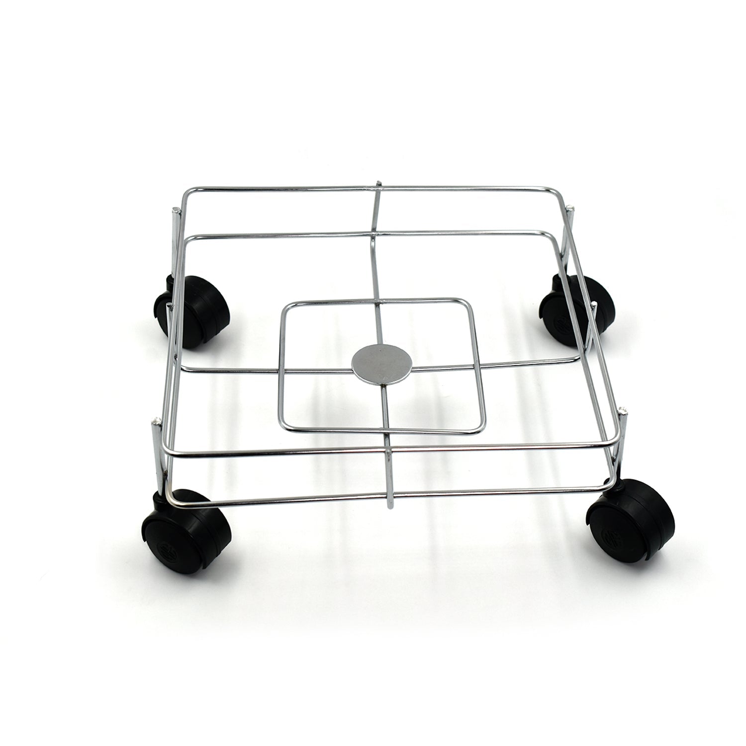 Stainless steel Square Oil Stand For Carrying Oil Bottles And Jars Easily Without Any Problem.