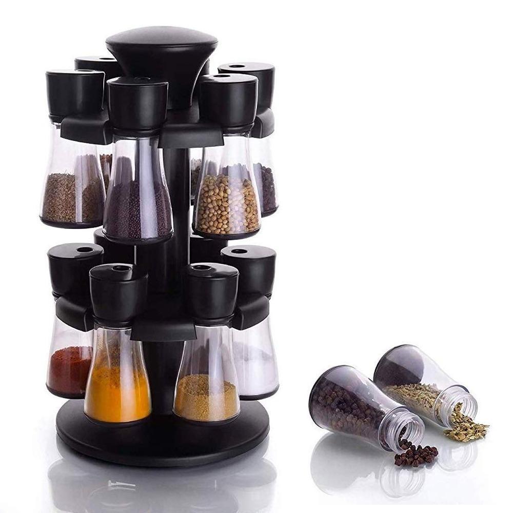 0095 Revolving Plastic Spice Rack Masala Organiser (12 pcs )