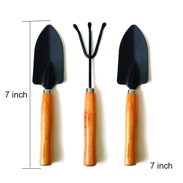 0541 Small sized Hand Cultivator, Small Trowel, Garden Fork (Set of 3)