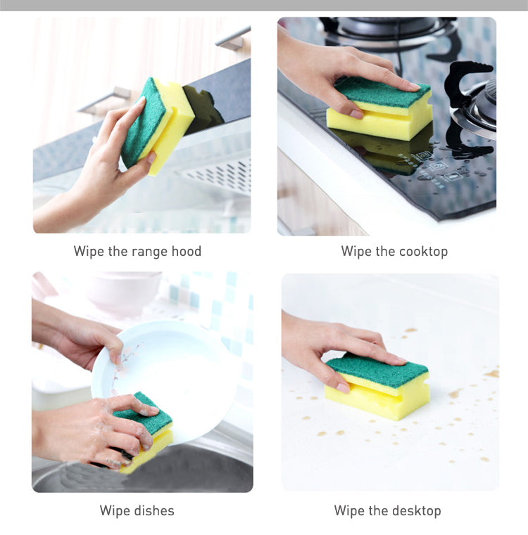 Scrub Sponge 2 in 1 PAD for Kitchen, Sink, Bathroom Cleaning Scrubber (6 pc)