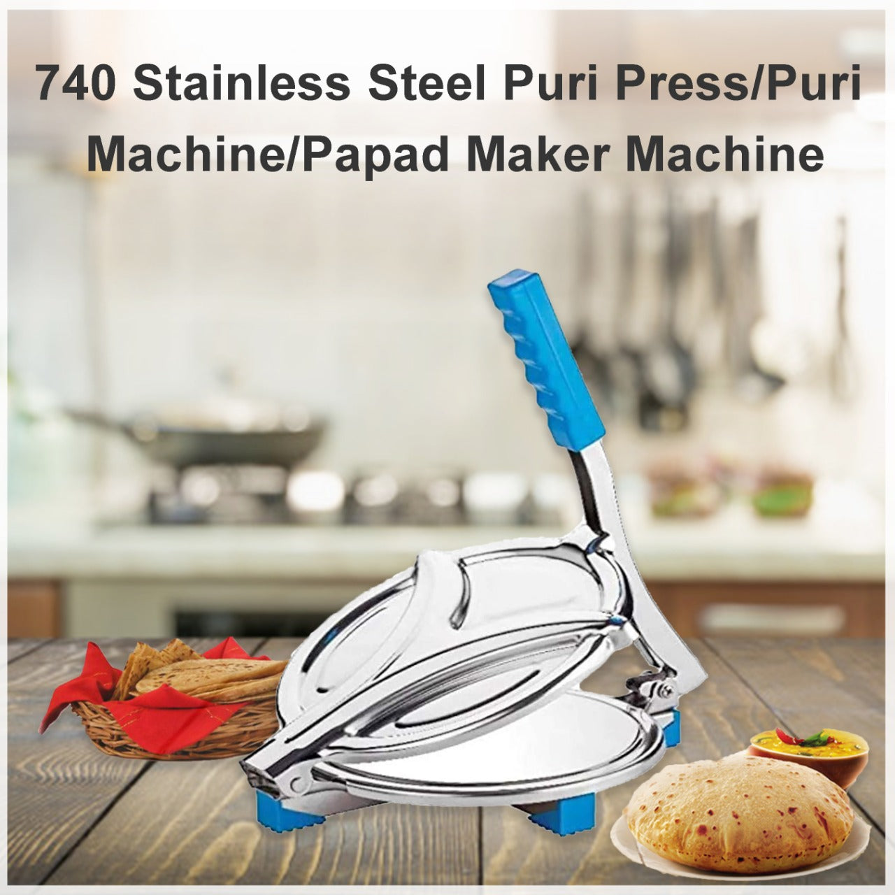 Stainless Steel Puri Press/Puri Machine/Papad Maker Machine