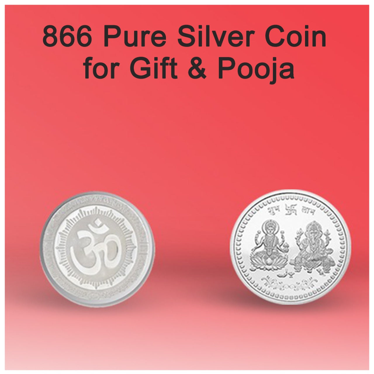 0866 Silver color Coin for Gift & Pooja (Not silver metal)