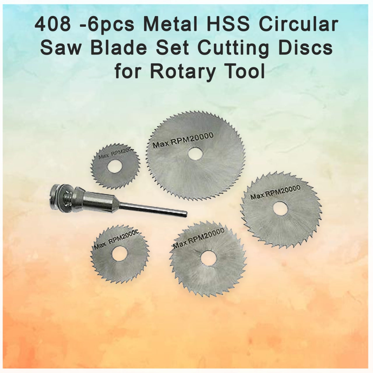 -6pcs Metal HSS Circular Saw Blade Set Cutting Discs for Rotary Tool