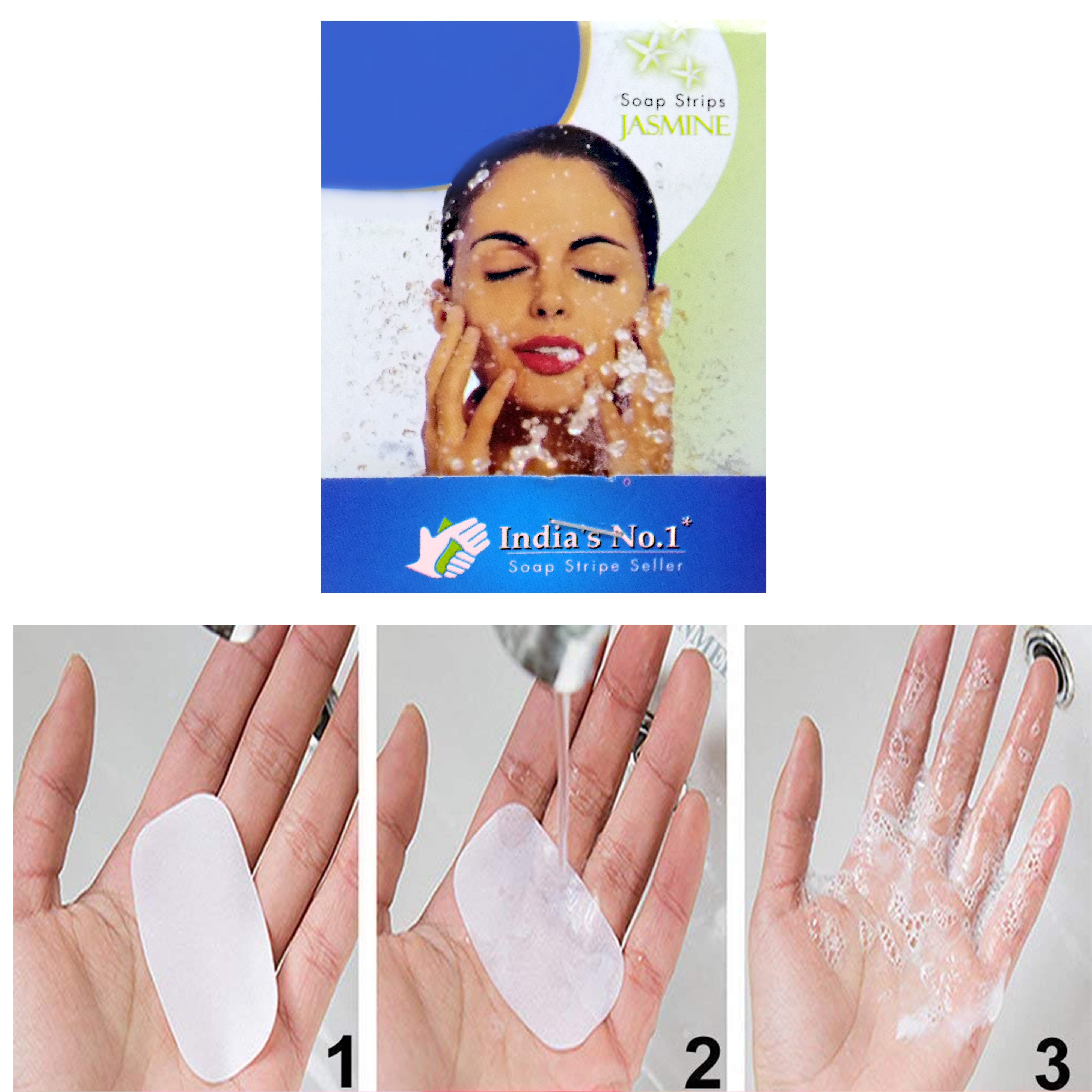 Fresh Paper Soap Strips Traveling Hand Wash with Jasmine Fragrance (100 paper soap strips)