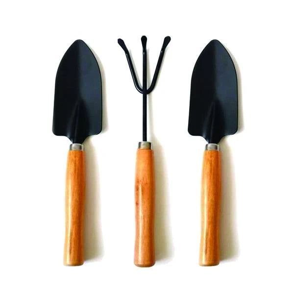 0541 Small sized Hand Cultivator, Small Trowel, Garden Fork (Set of 3)