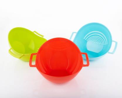 Multipurpose Fruit Vegetable Strainer Colander Bowl with Handle