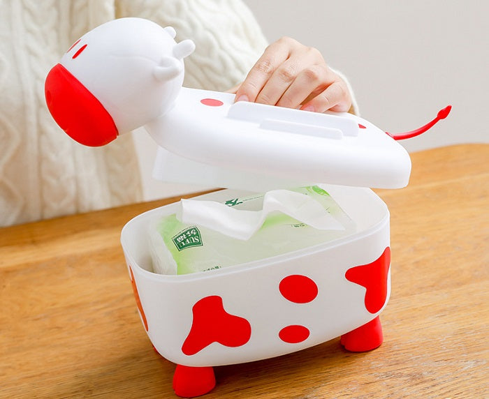 Cow Shaped Tissue, Toothpick & Storage Organizer( Random Colour)