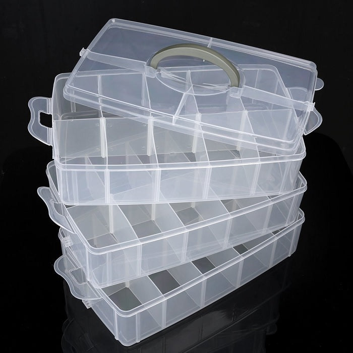 3 Layer 30 Grid Storage Box (Random Color)