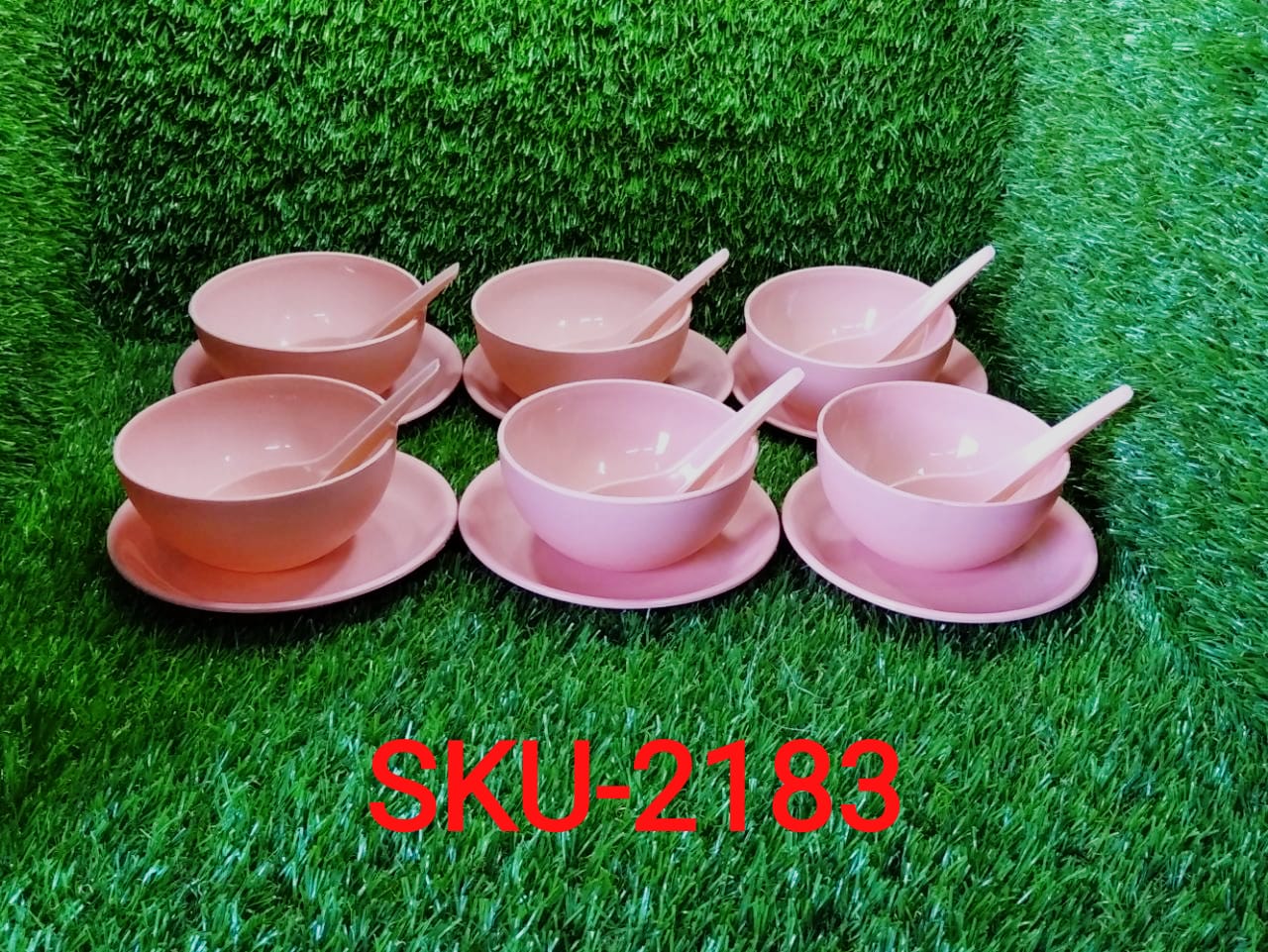 Soup Bowl Set with Spoon and Saucer - 18 pcs