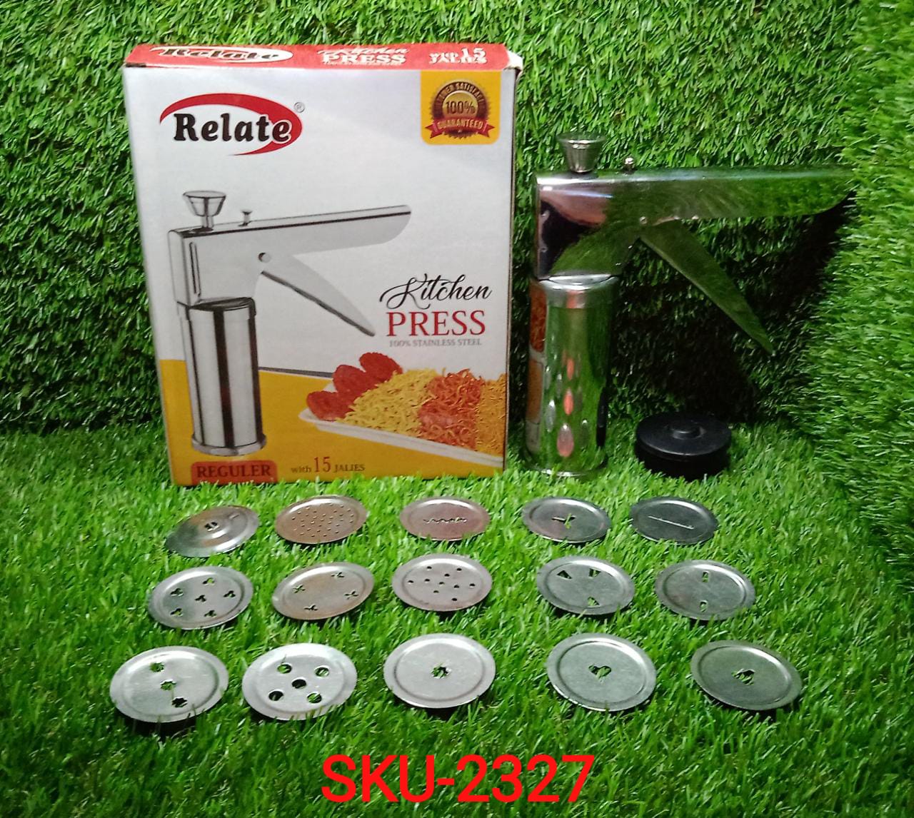 2327 15 in 1 Stainless Steel Kitchen Press with Different Parts