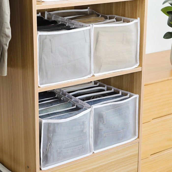 7 Compartment Transparent Clothes Storage Organiser (Heavy Quality)