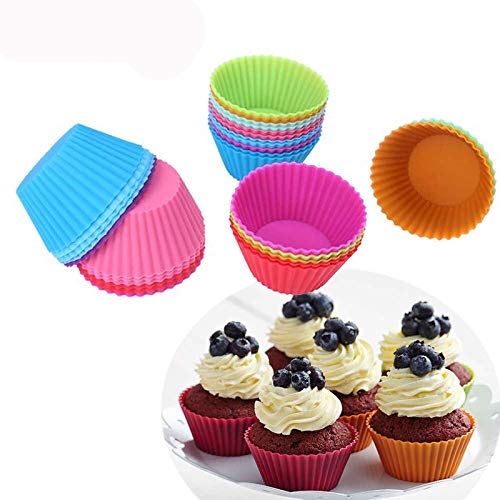 Round Shaped Silicone Cupcake Mould 12 Pcs