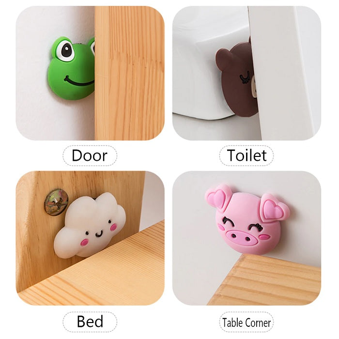 4 Pcs Cartoon Silicone Door Stopper New Design (Random)