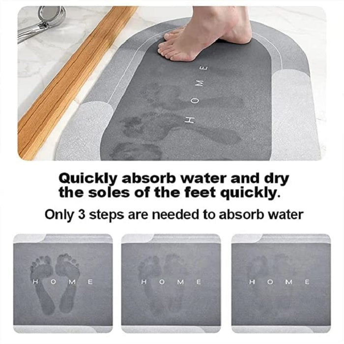 Non-slip Water Absorbent Bathroom Mat (Random Colour)