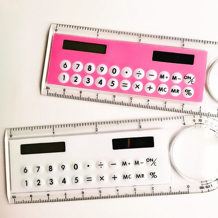 10 Cm Scale with Digital Calculator (Random Colour)