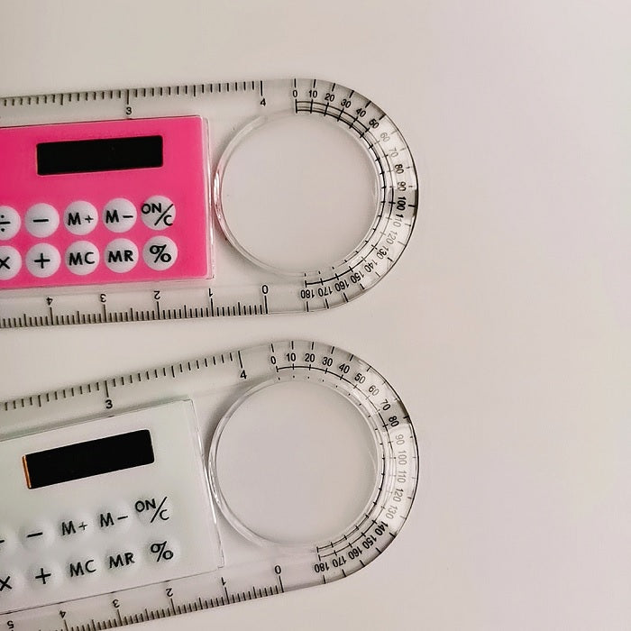 10 Cm Scale with Digital Calculator (Random Colour)