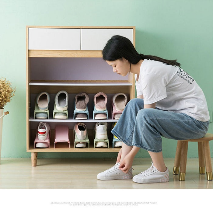 PP Simple Folding Cabinet Shoe Storage Rack