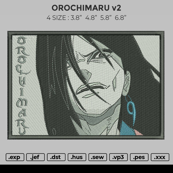 Orochimaru Eyes Embroidery Design – Anime Naruto Machine Embroidery File