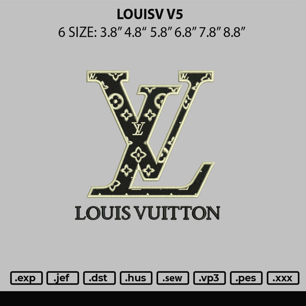 Louis Vuitton Tilted Logo Embroidery File Design Pattern Dst Pes