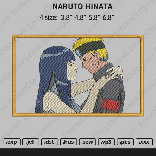 Anime Embroidery Naruto Hinata Chibi Kiss - A.G.E Store