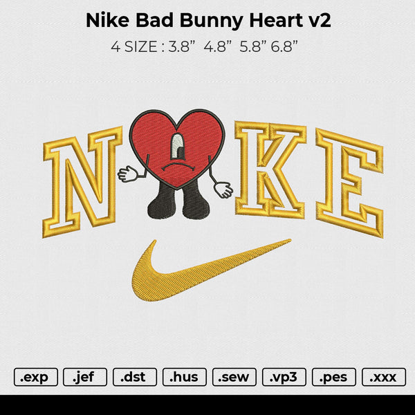 Nike Bad Bunny Heart v2 – embroiderystores