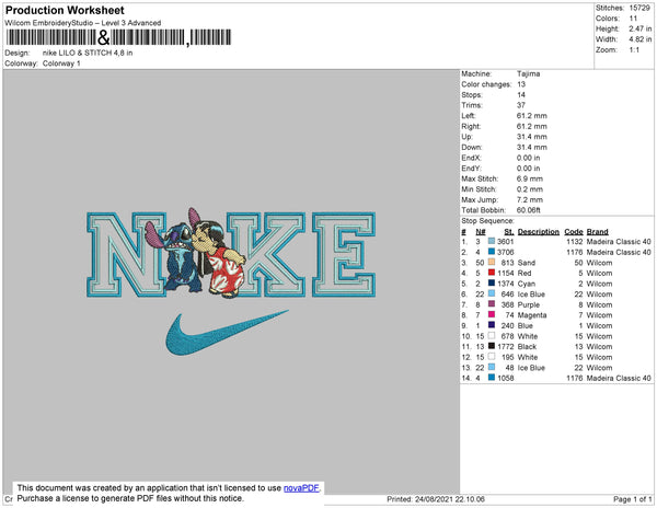 Nike Lilo And Stitch Embroidery – embroiderystores