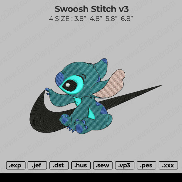 Swoosh Pink Stitch Embroidery – embroiderystores