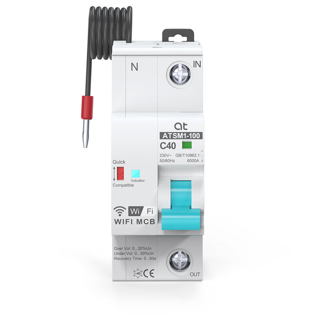 Diferencial interruptor WiFi Tuya Smart MCB Cierre circuito 4 lineas