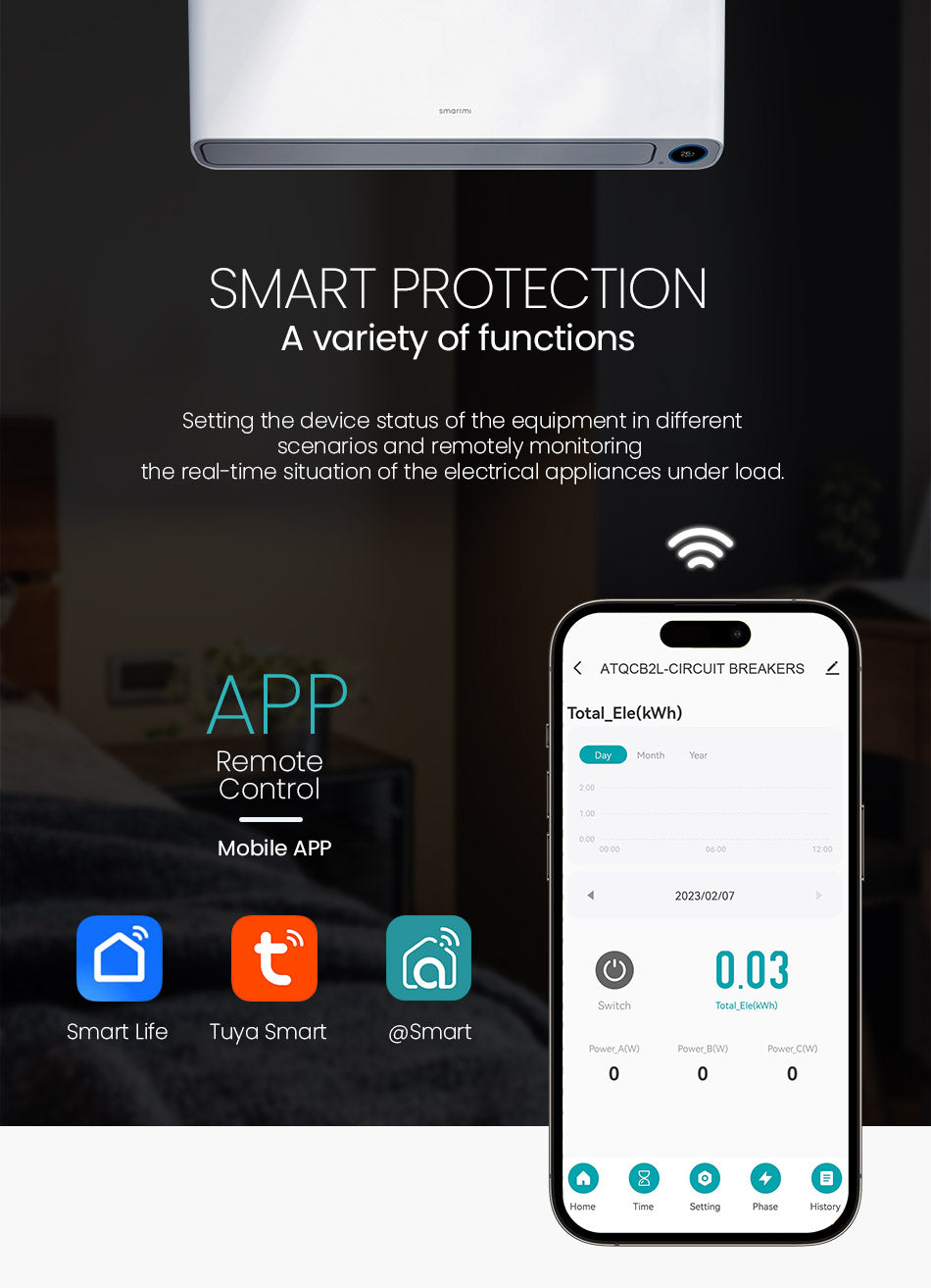 Smart RCBO Tuya App-Steuerung